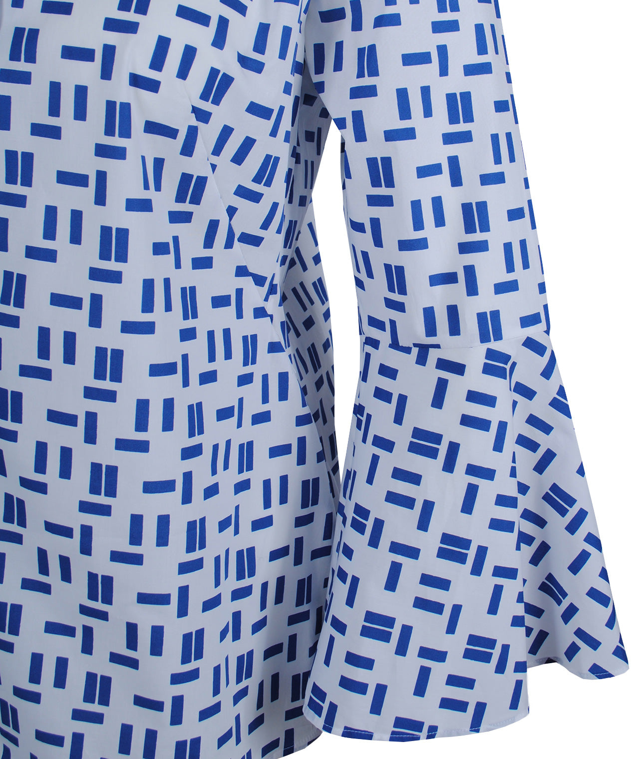 Bluse Rüschenkante | blau