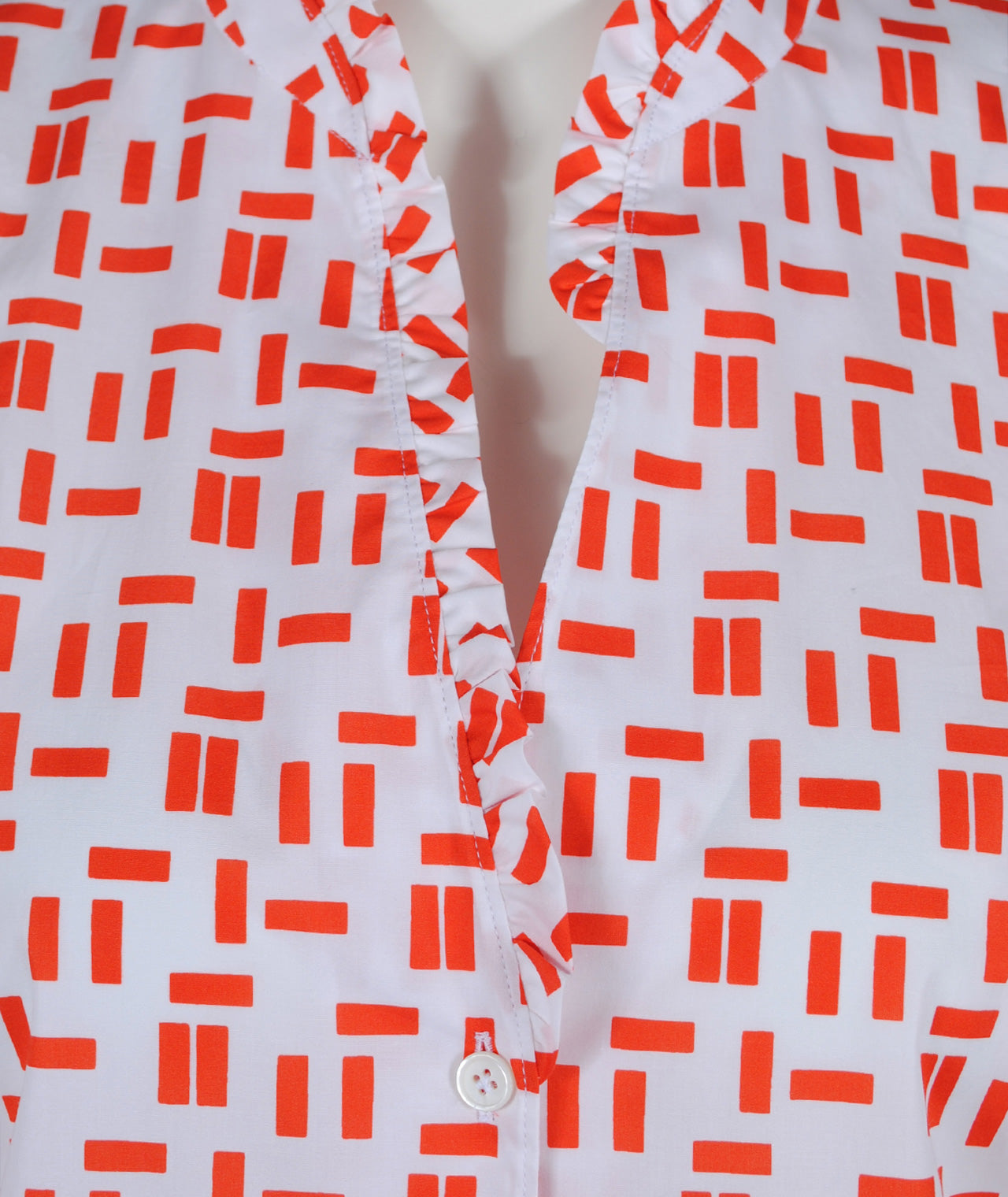 Bluse Rüschenkante | orange