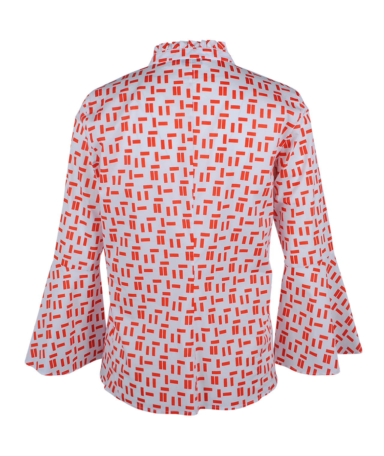Bluse Rüschenkante | orange