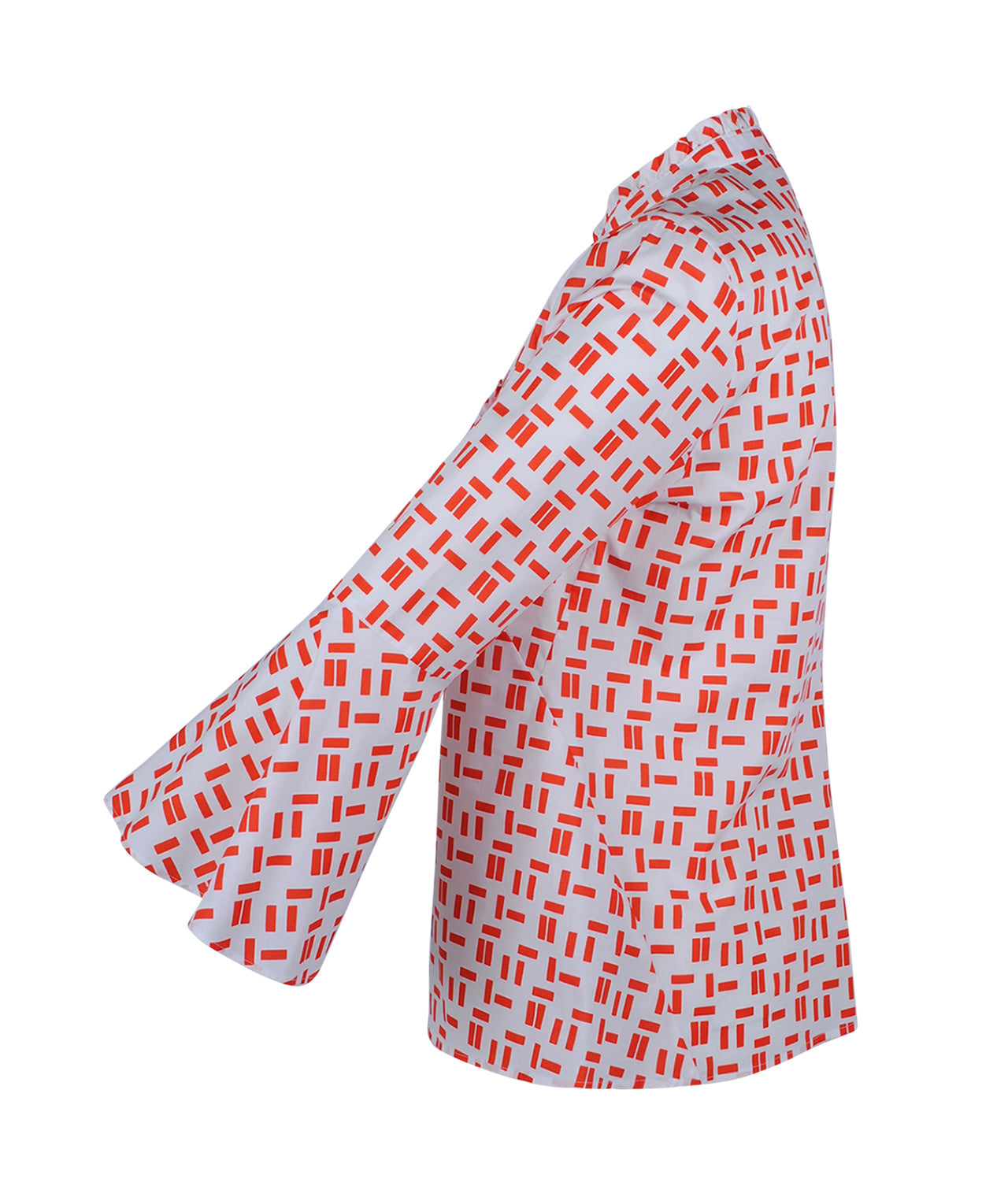 Bluse Rüschenkante | orange
