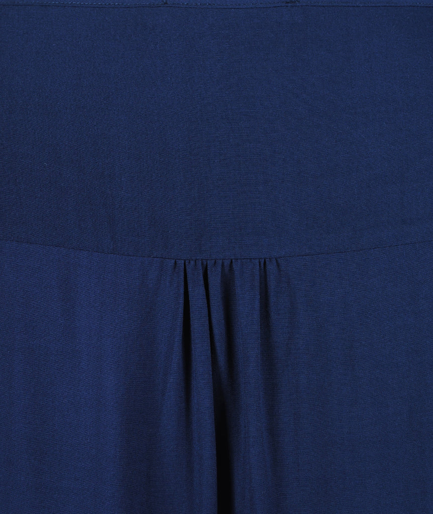 Bluse Volant | navy