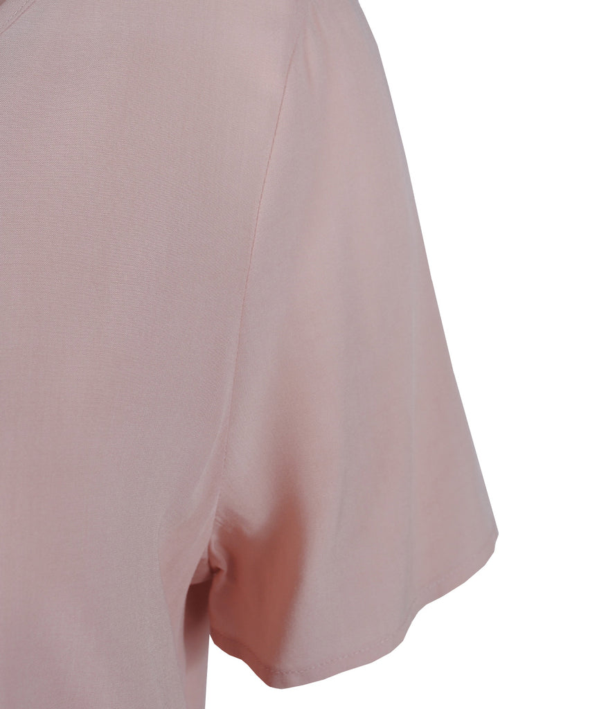 Bluse Volant | rose