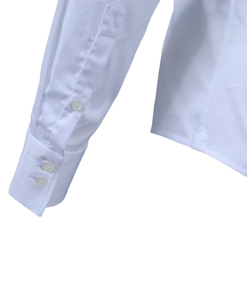 Bluse Basic tailliert | weiß