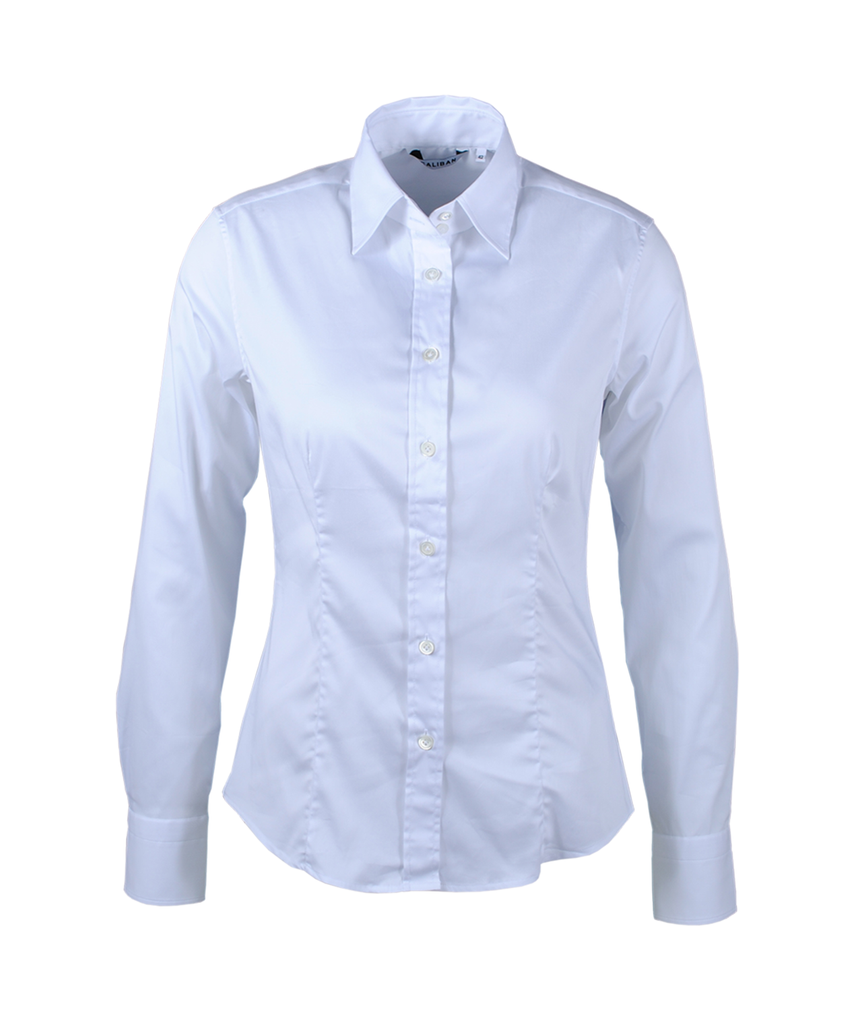 Bluse Basic tailliert | weiß