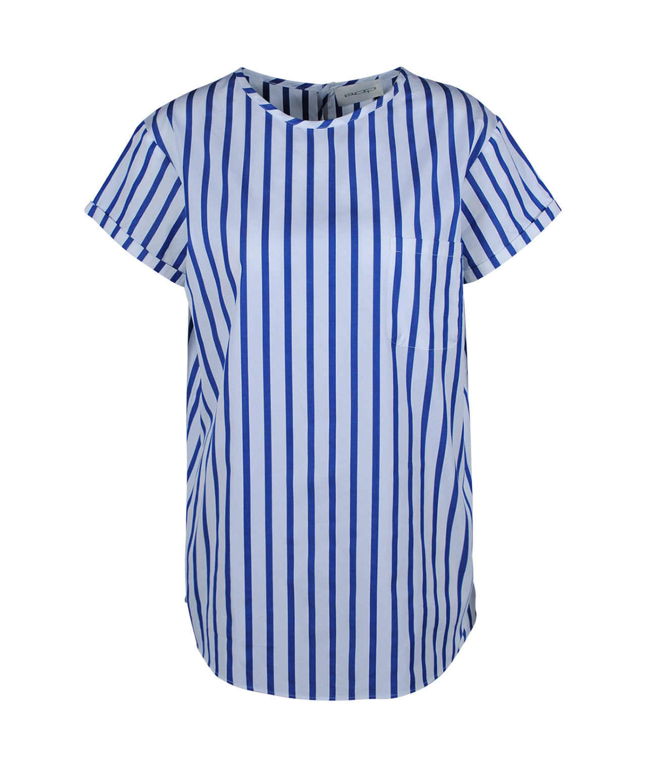 Blusenshirt Stripes | blau-weiß