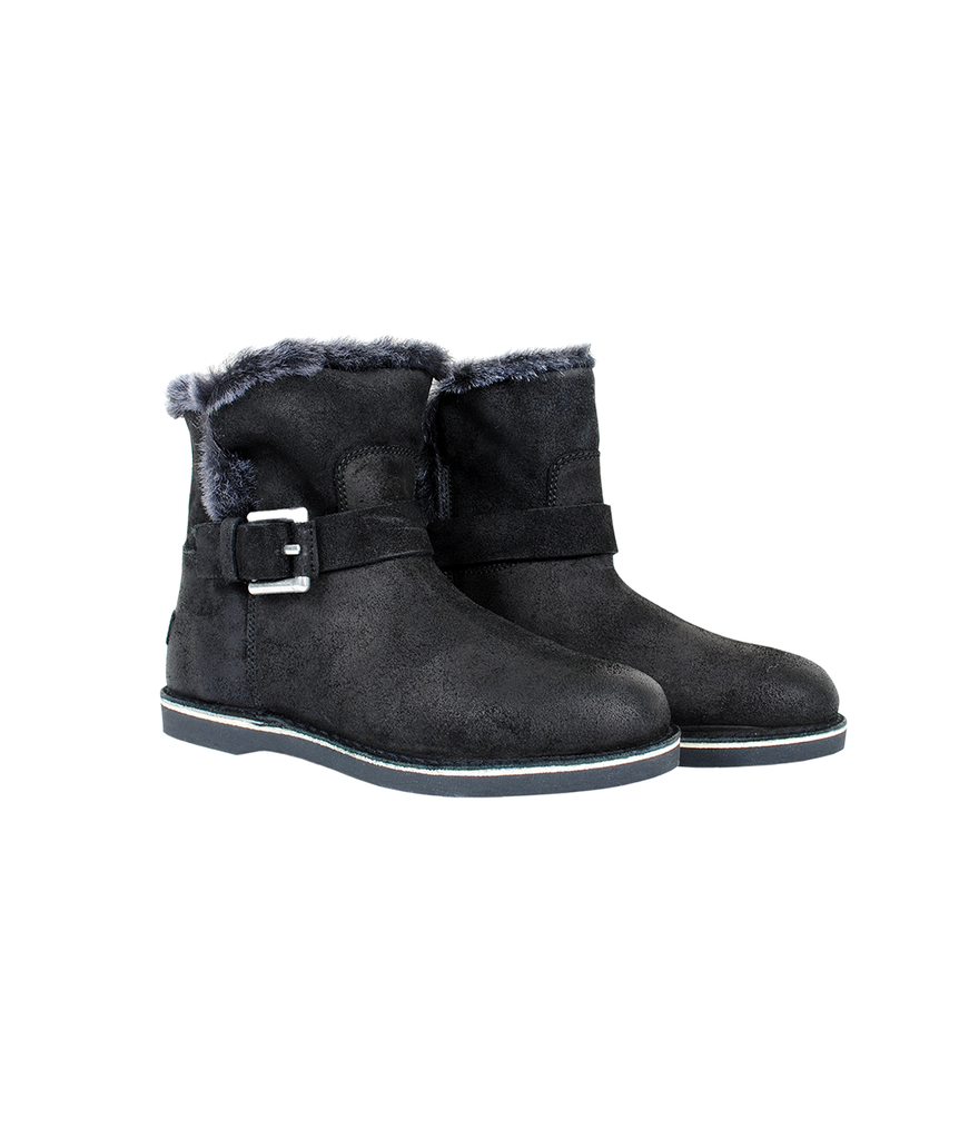 Bootie Lammfell | schwarz