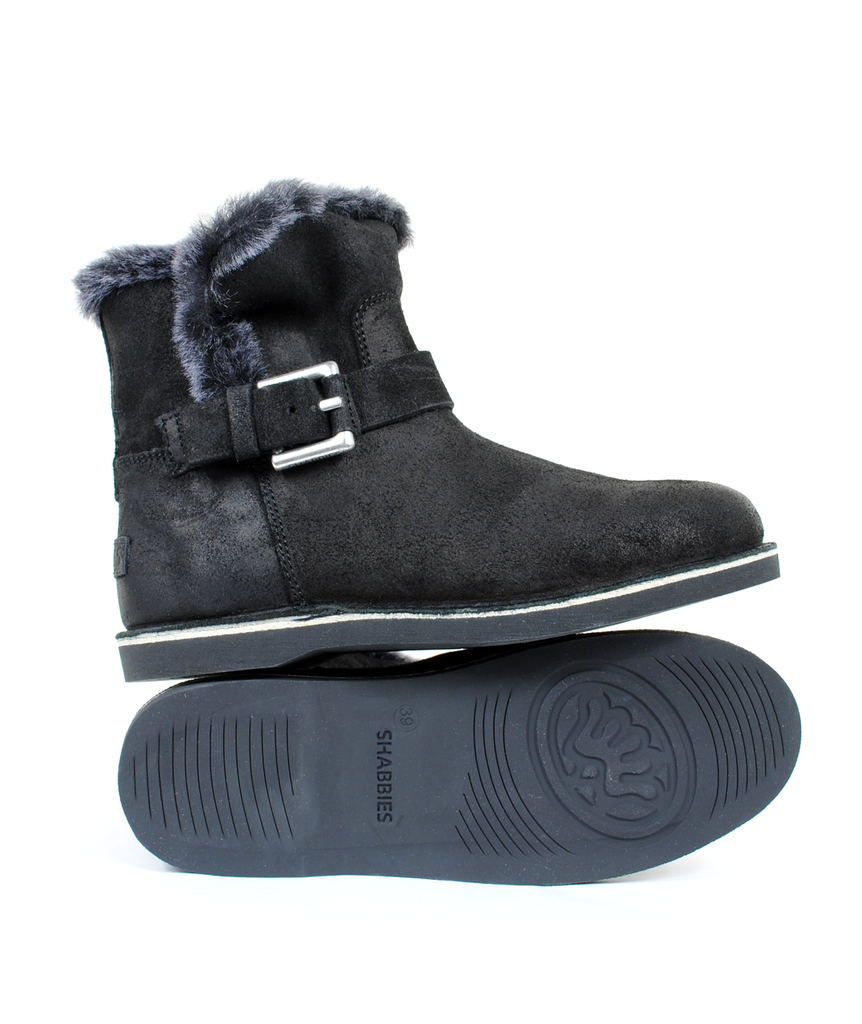 Bootie Lammfell | schwarz
