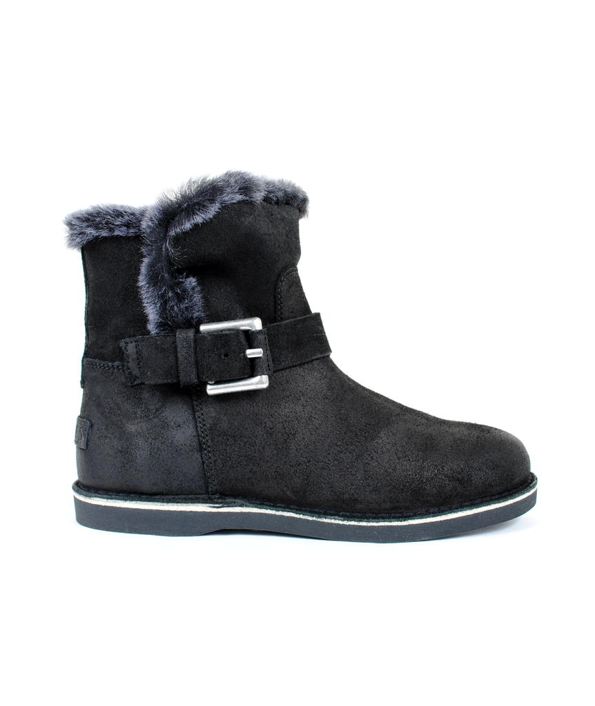 Bootie Lammfell | schwarz