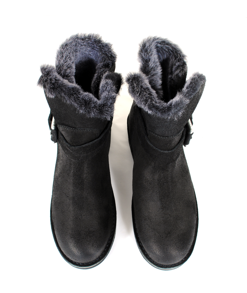 Bootie Lammfell | schwarz