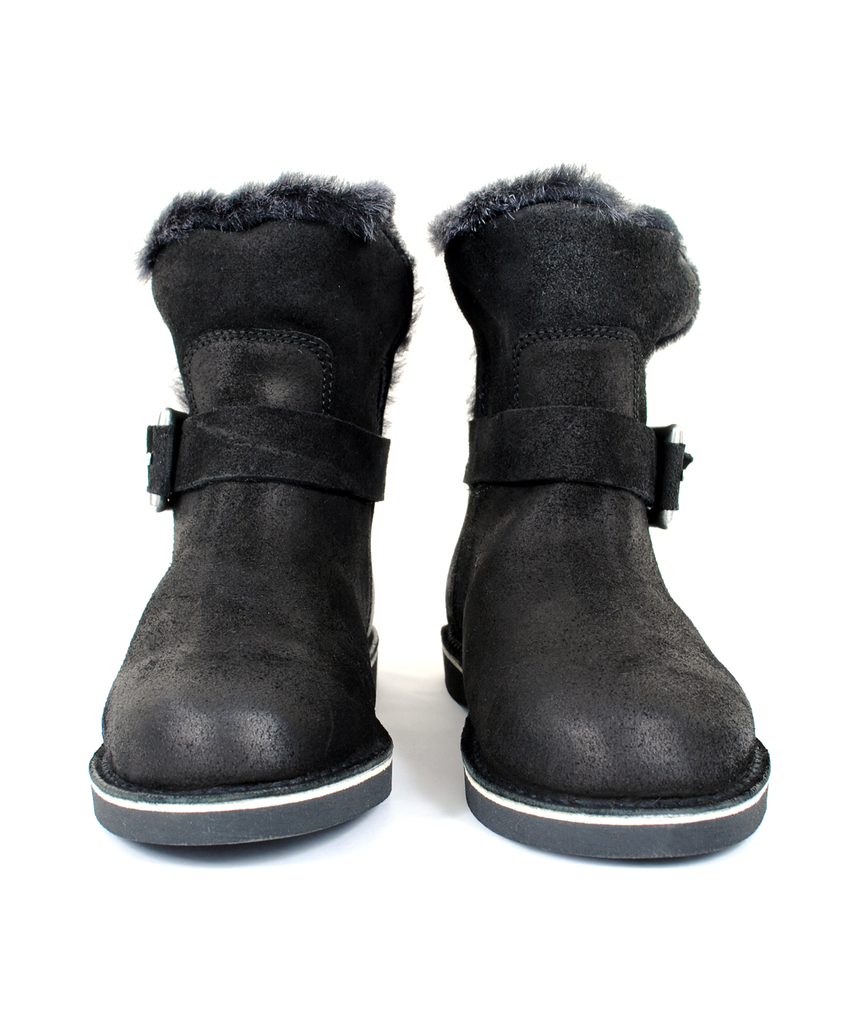 Bootie Lammfell | schwarz