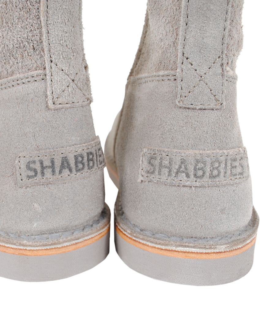 Bootie Velour Zip | grau