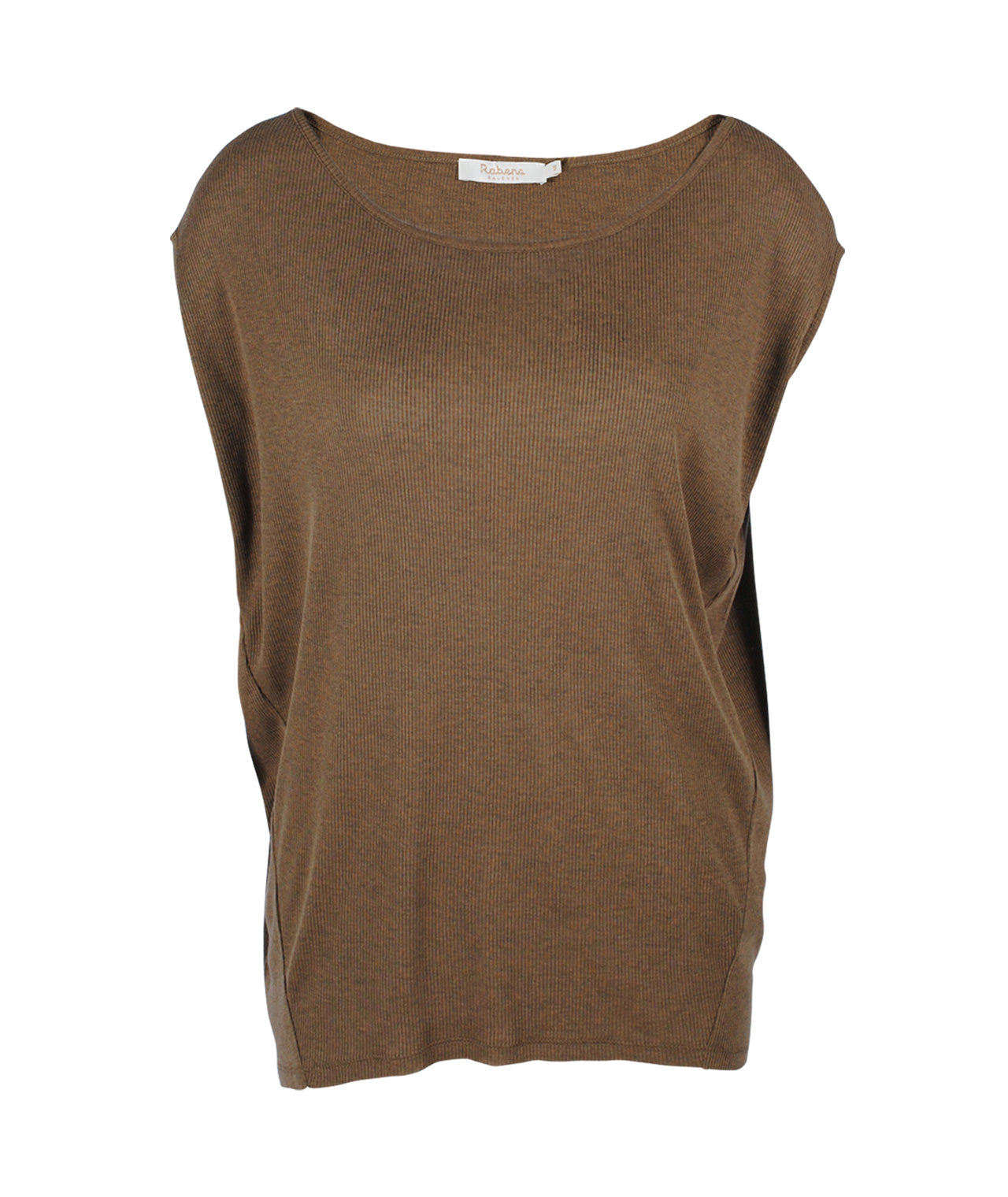 Boxy-Rippenshirt Ada | braun