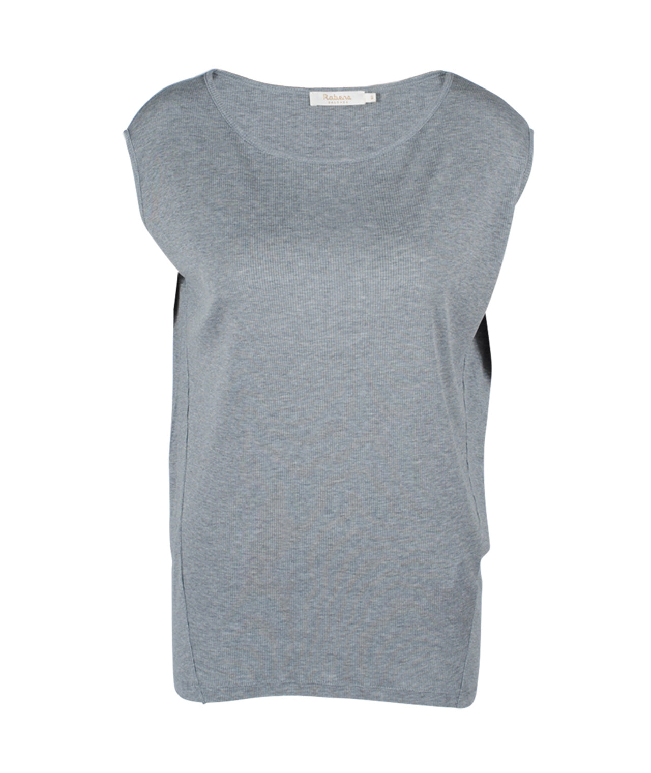 Boxy-Rippenshirt Ada | grau
