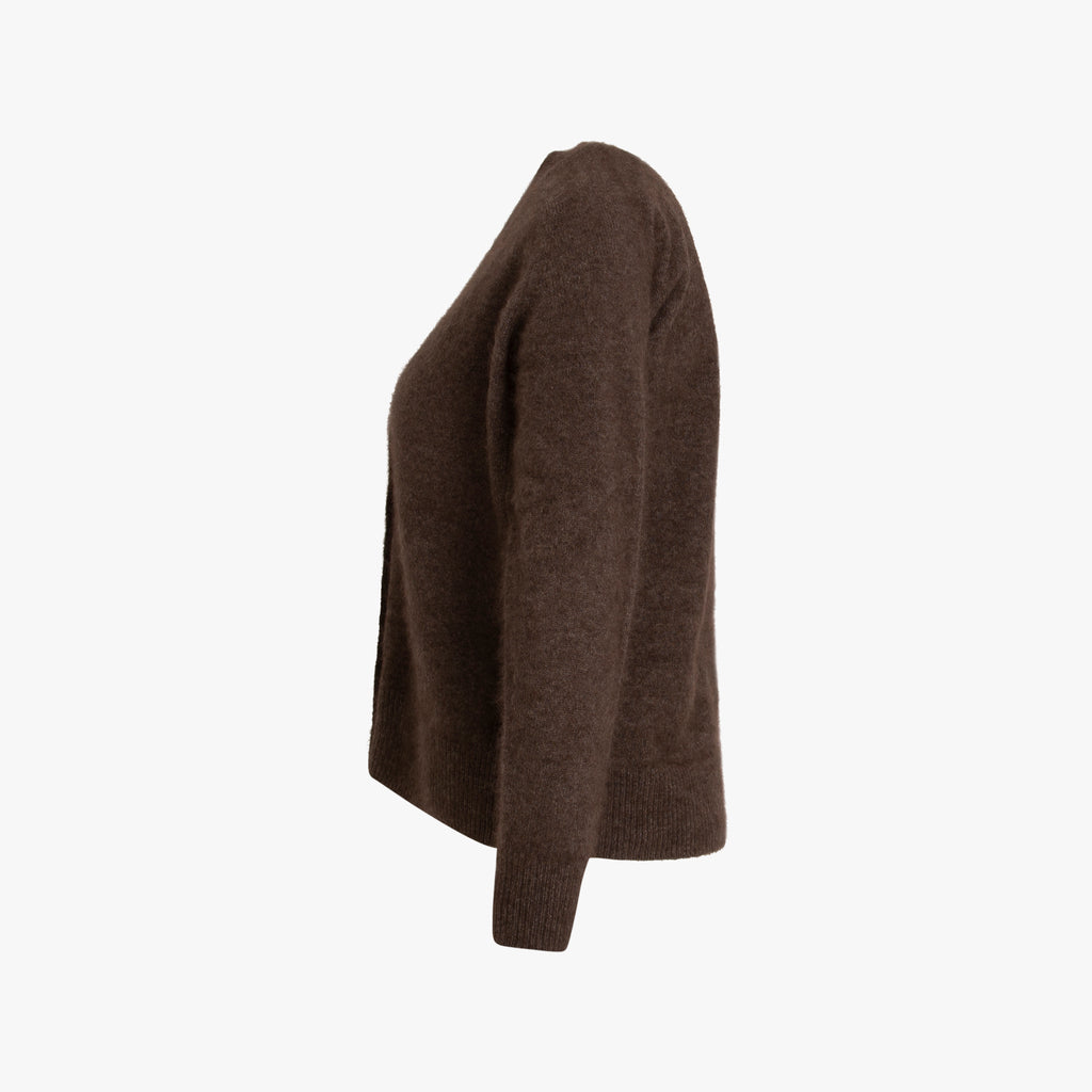 V-Jacke Cosy | graubraun