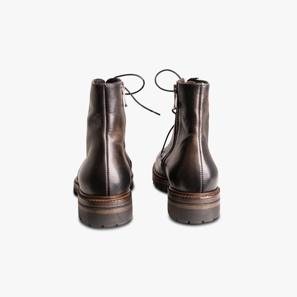 Schnürbootie gefüttert | dunkelbraun