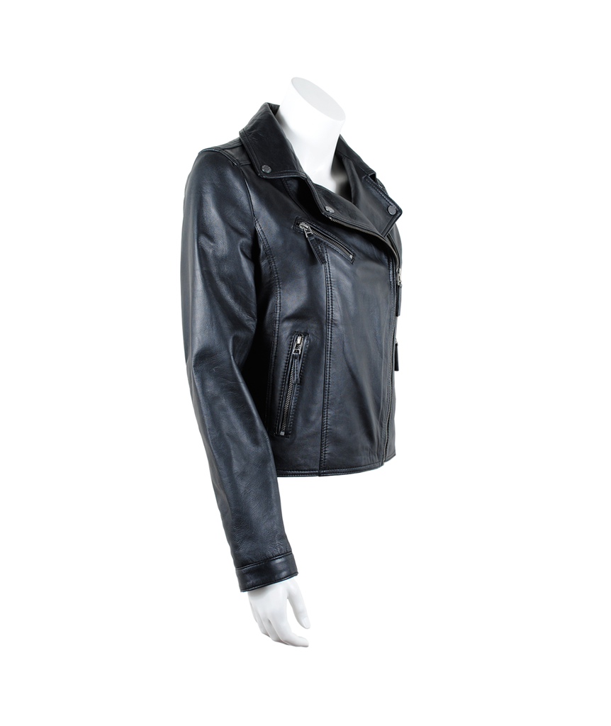 Bikerjacke | schwarz
