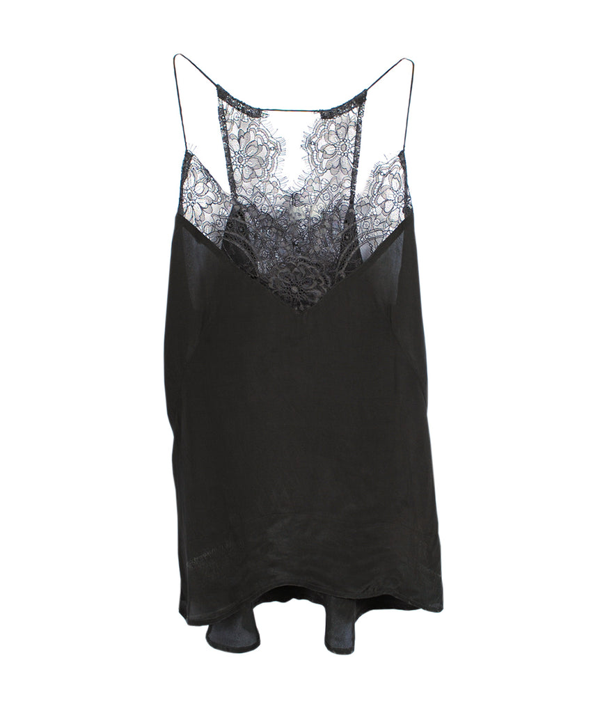 Spitzentop | schwarz