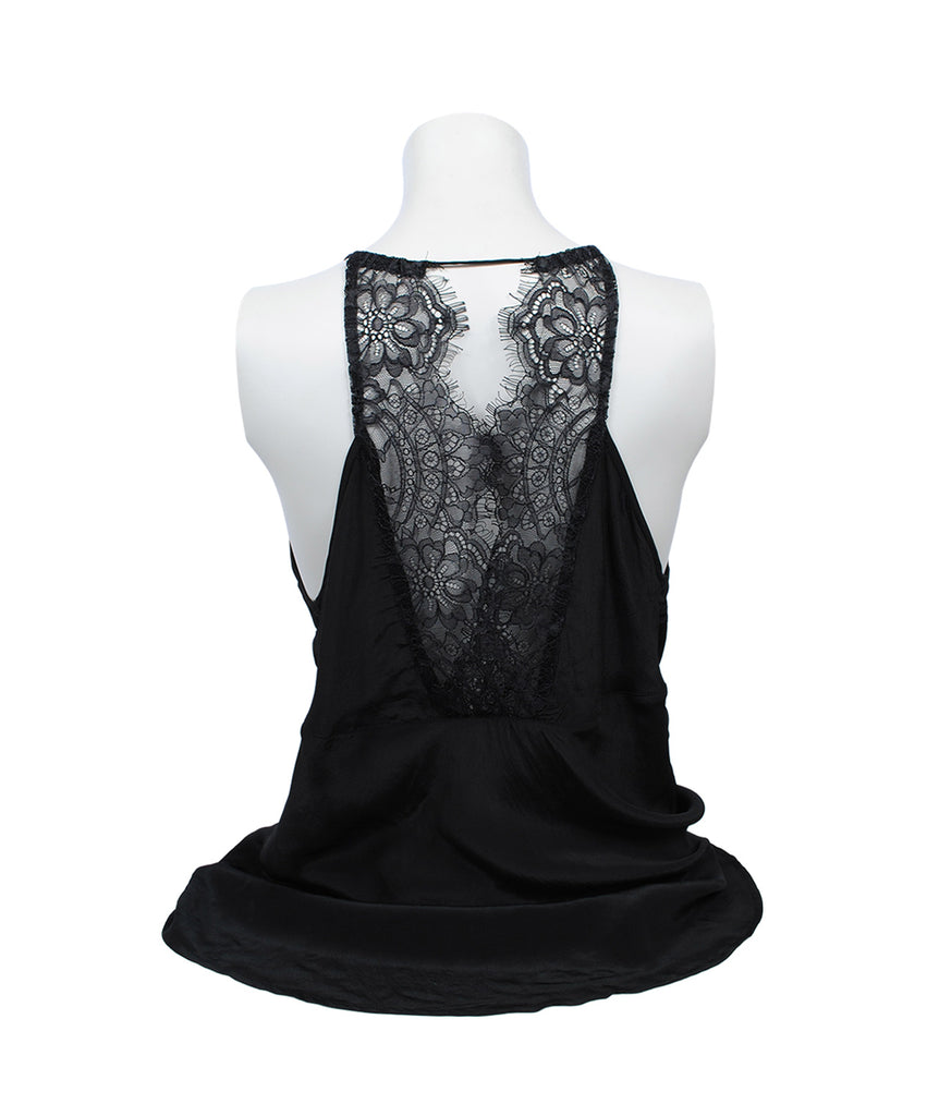 Spitzentop | schwarz
