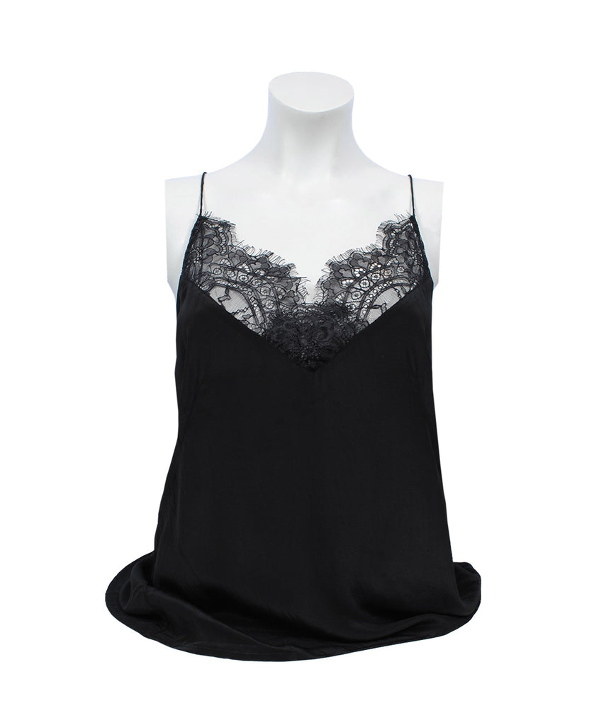 Spitzentop | schwarz