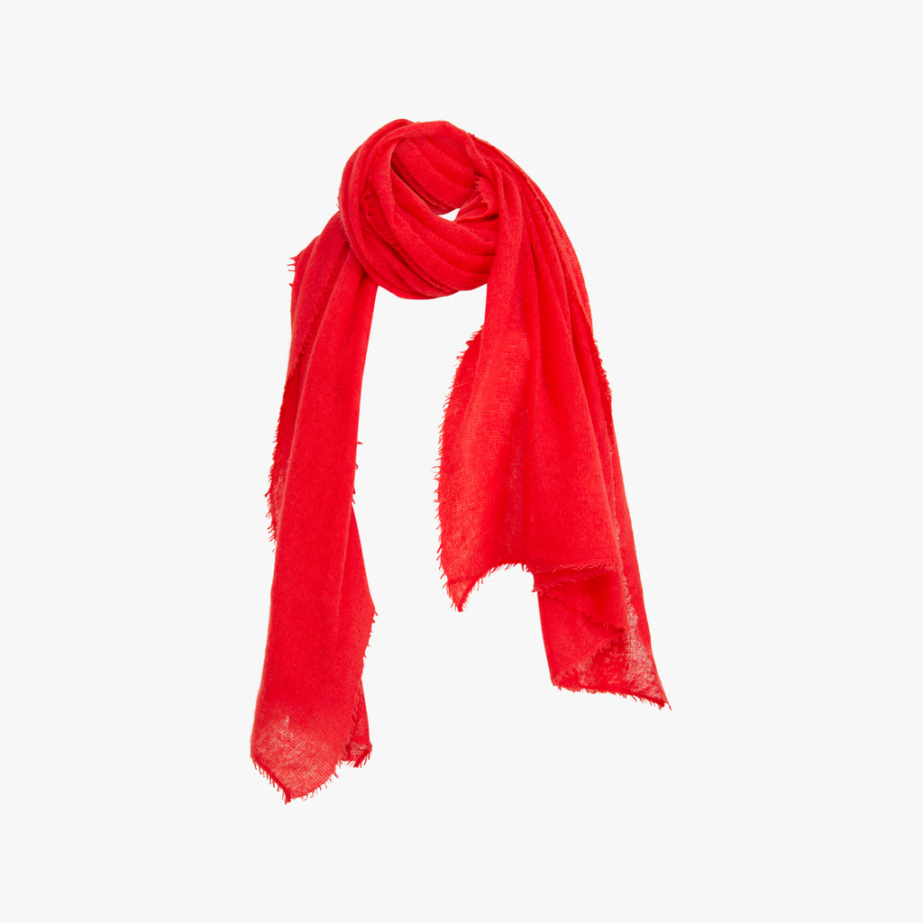 Bakaree Schal gefilztes Cashmere | rot-koralle