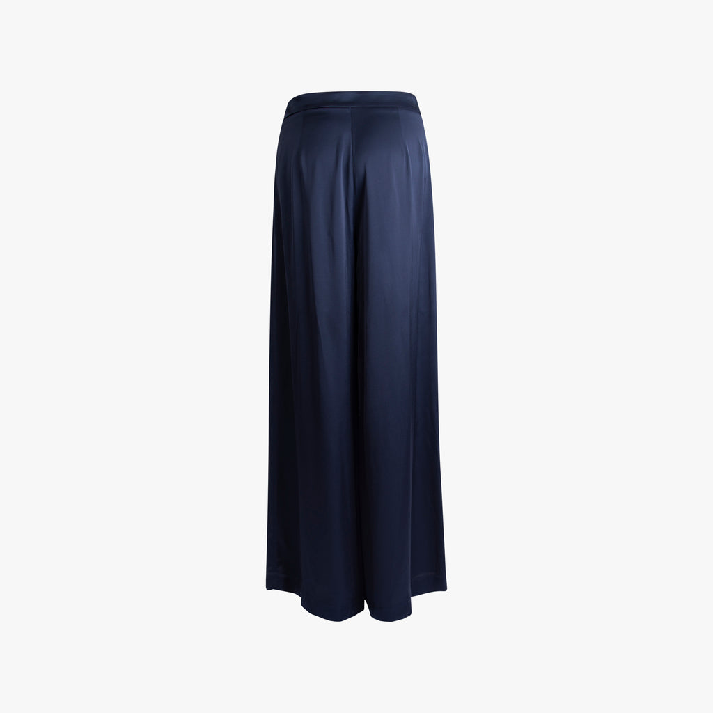 Ottod'ame Marlenehose glänzend | dunkelblau