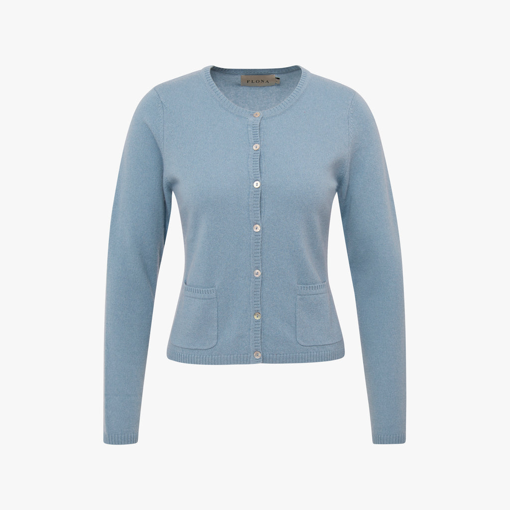 Absolute Cashmere Cashmere-Jacke kz. | hellblau
