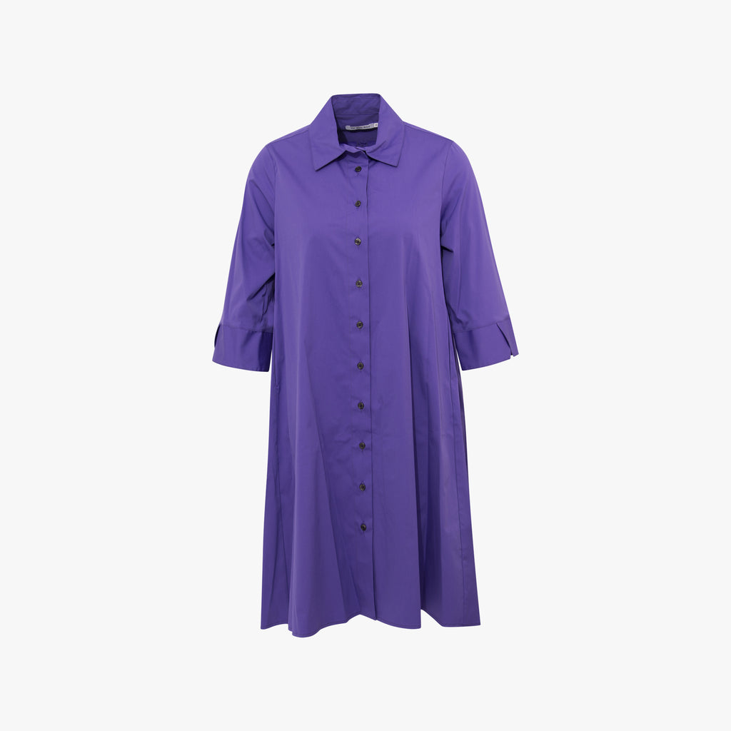The White Shirt Hemdblusenkleid uni | lila