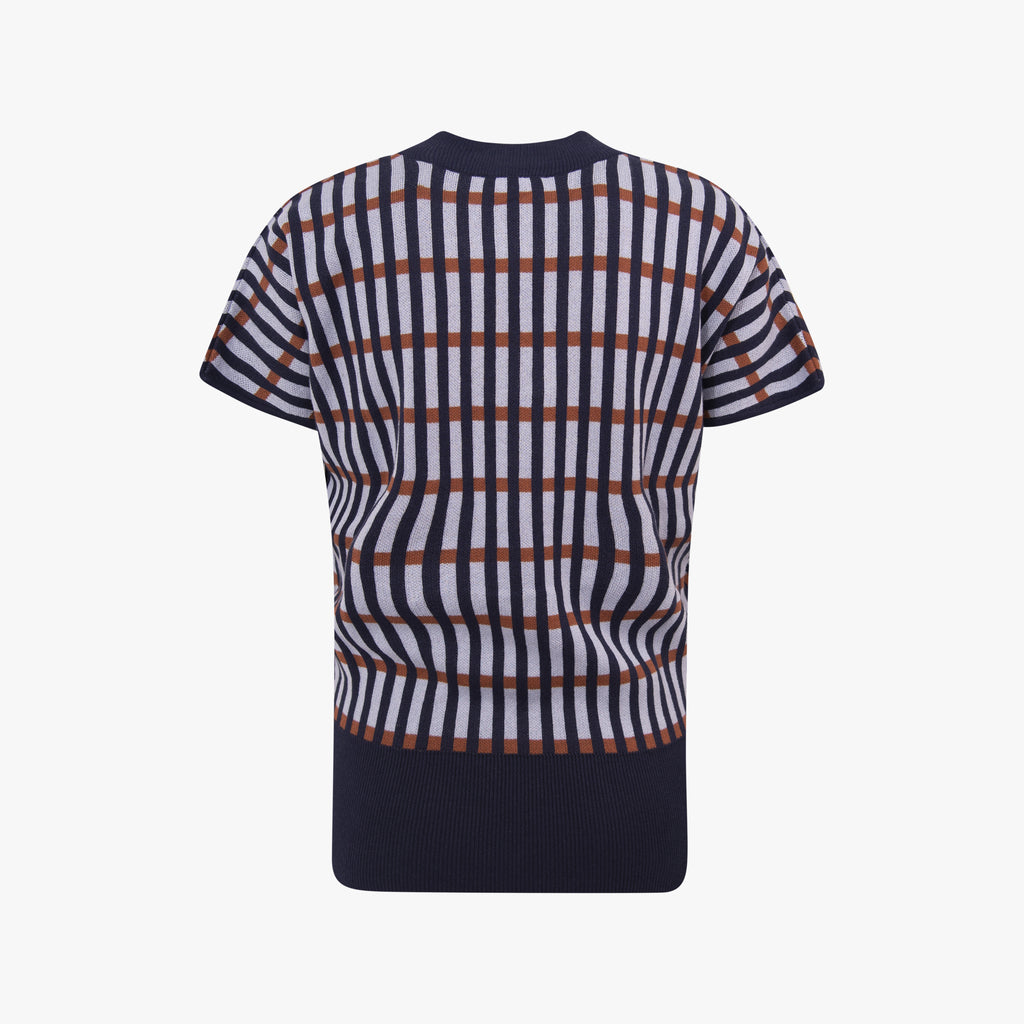 SKFK V-Pullover Gittermuster | multicolor 