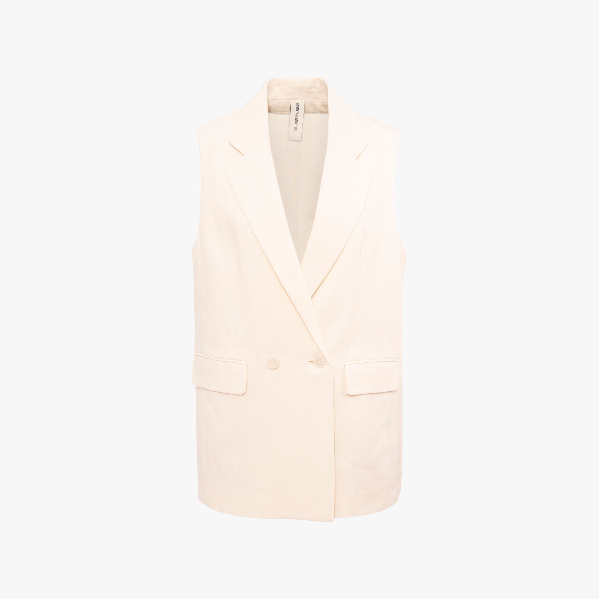 Drykorn Blazer-Weste Leinenmix | offwhite