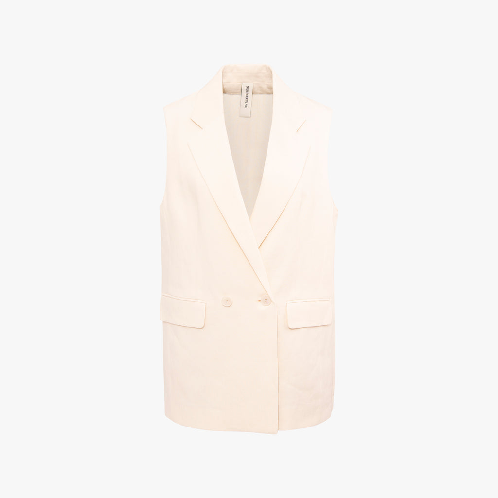 Drykorn Blazer-Weste Leinenmix | offwhite