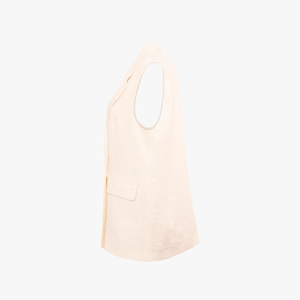 Drykorn Blazer-Weste Leinenmix | offwhite