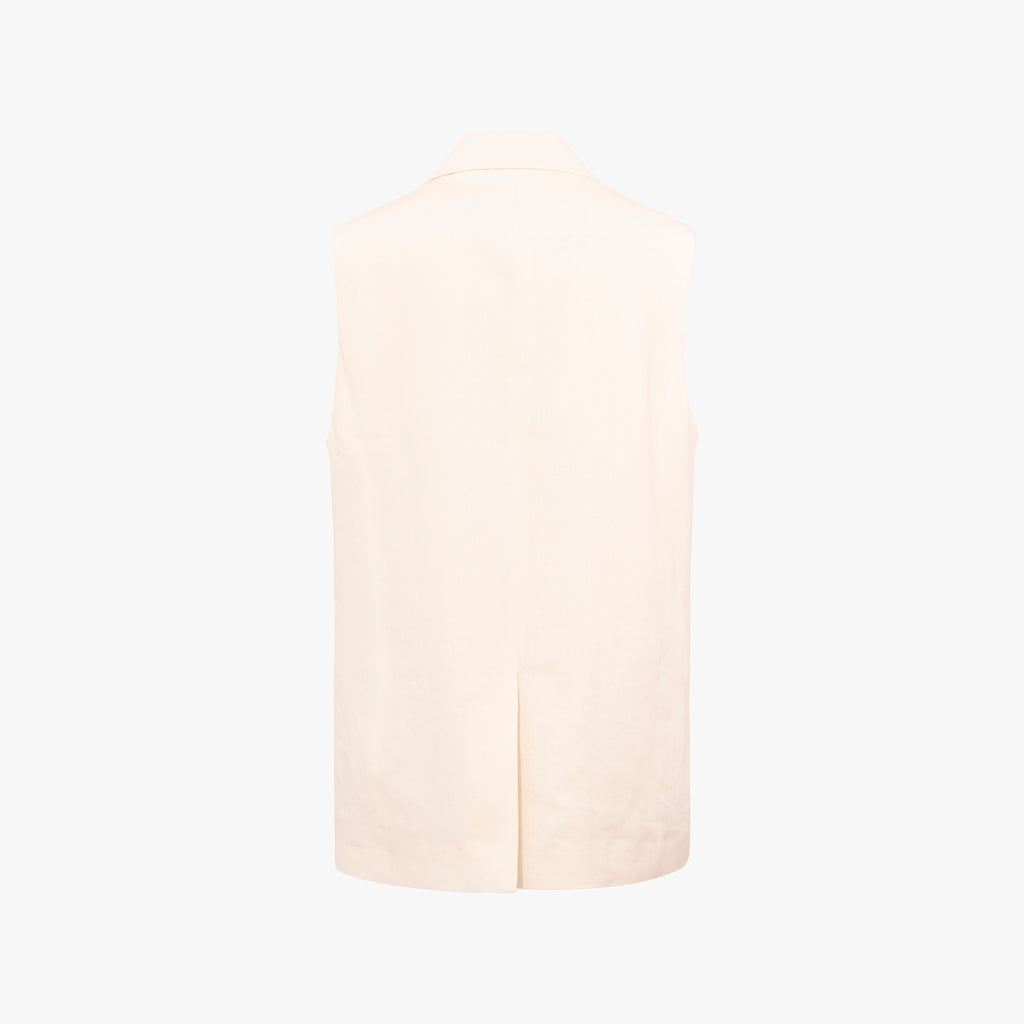 Drykorn Blazer-Weste Leinenmix | offwhite