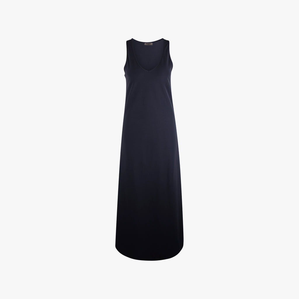 Maxikleid ohne Ärmel | dunkelblau