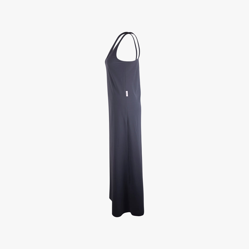Maxikleid ohne Ärmel | blaugrau