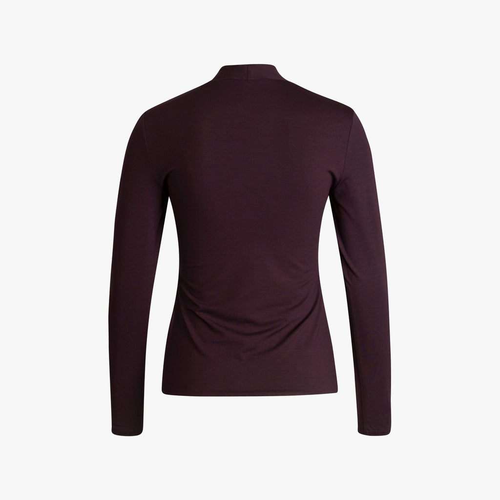 1/1 Shirt Kelchkragen | aubergine