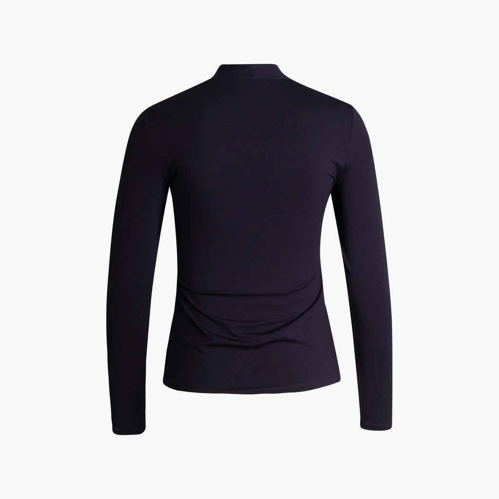 1/1 Shirt Kelchkragen | nachtblau