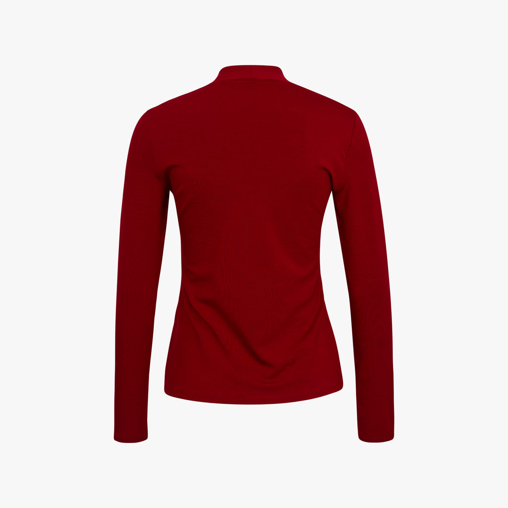 1/1 Shirt Kelchkragen | dunkelrot