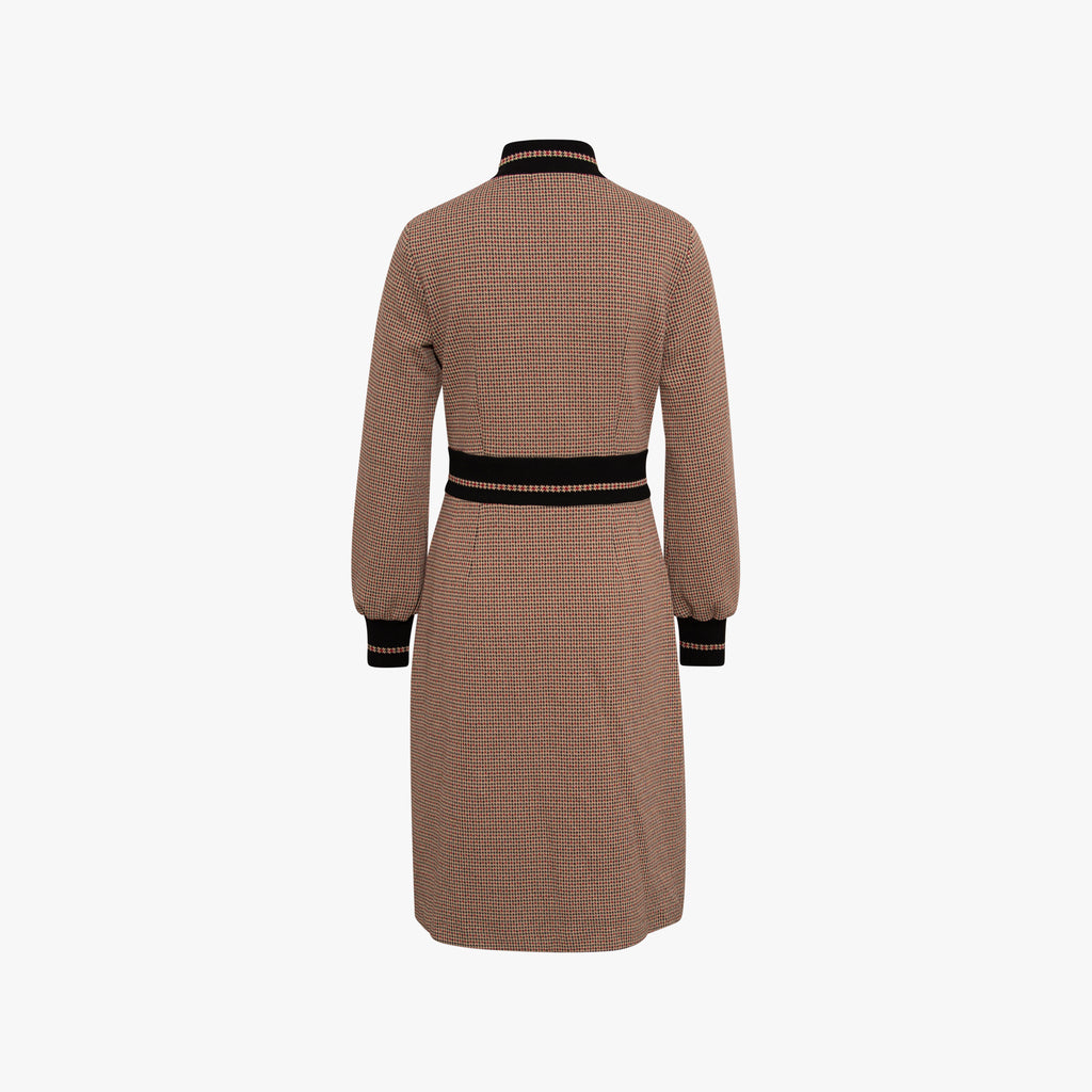 Retrokleid Tweedoptik | brandy