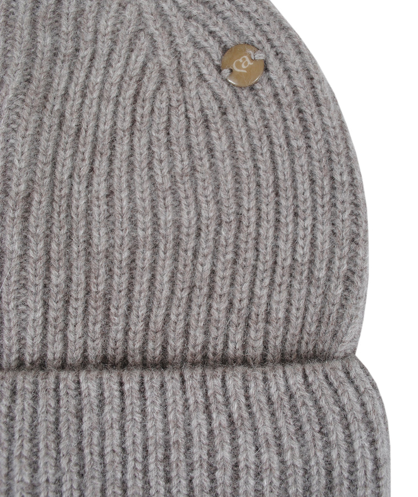 Feinstrickmütze Cashmere | braunmelange
