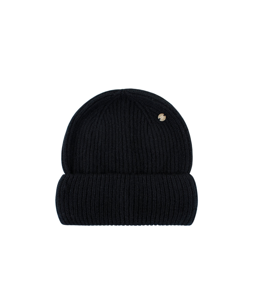 Feinstrickmütze Cashmere | schwarz