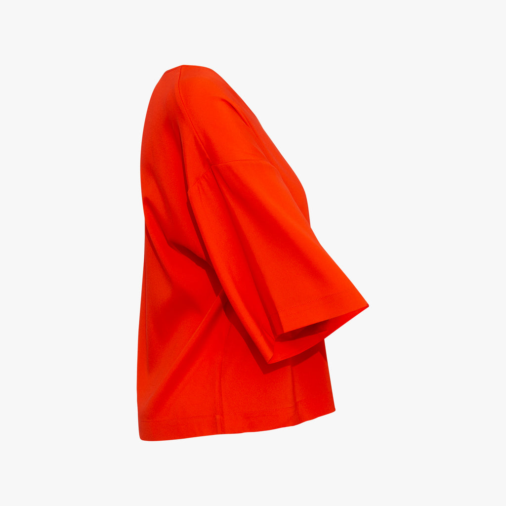 Blusenshirt Seidenstretch | orange