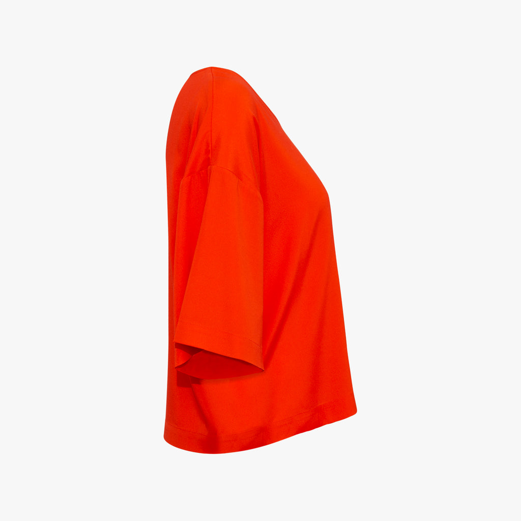 Blusenshirt Seidenstretch | orange