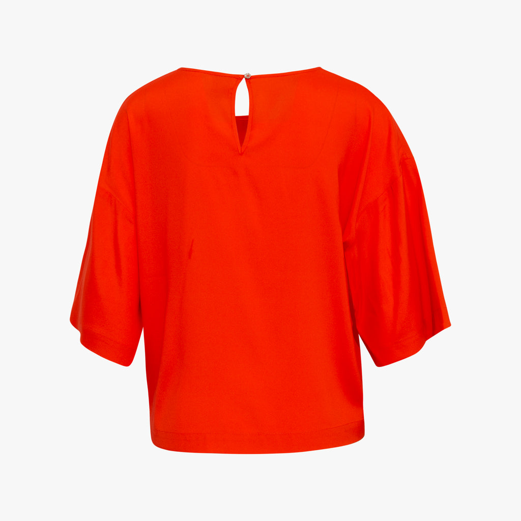 Blusenshirt Seidenstretch | orange