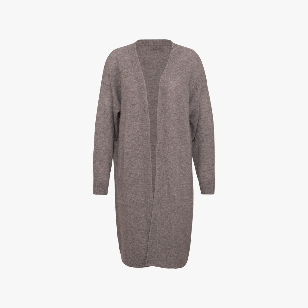 Cardigan Midi Cashmere | graumelange