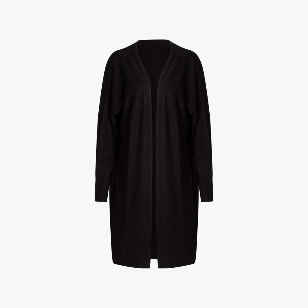 Cardigan Midi Cashmere | schwarz
