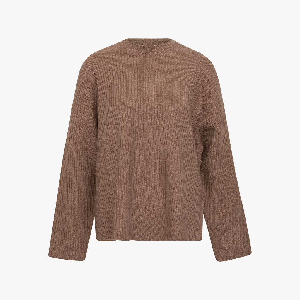 Rippenpullover Cashmere | taupe