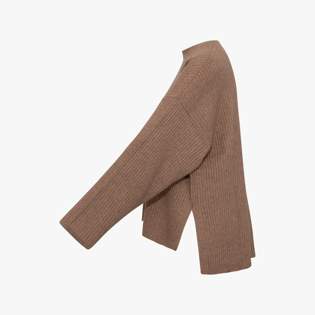 Rippenpullover Cashmere | taupe