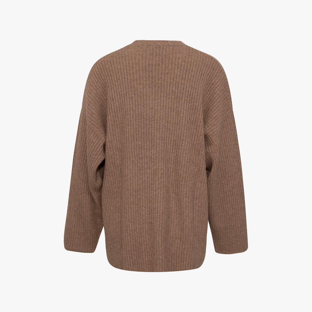 Rippenpullover Cashmere | taupe
