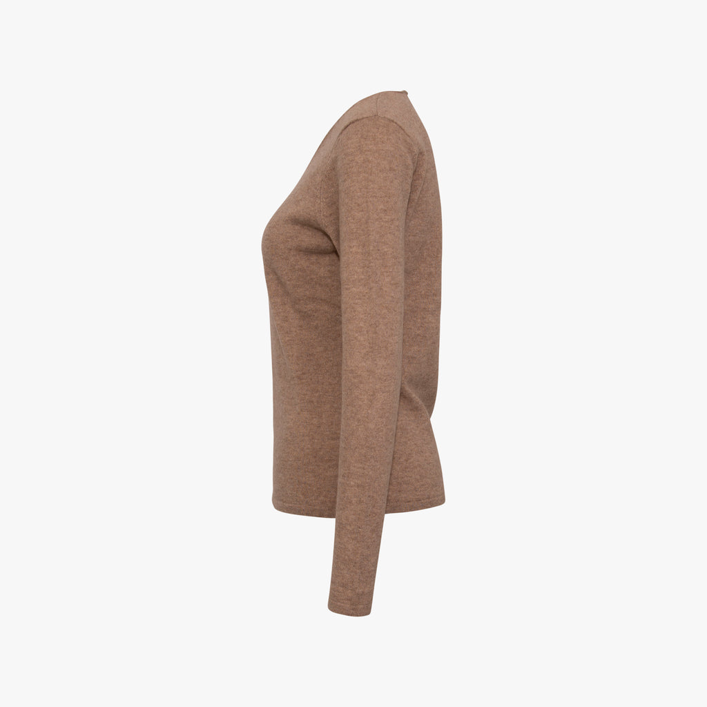 V-Pulli Basic Cashmere | taupe