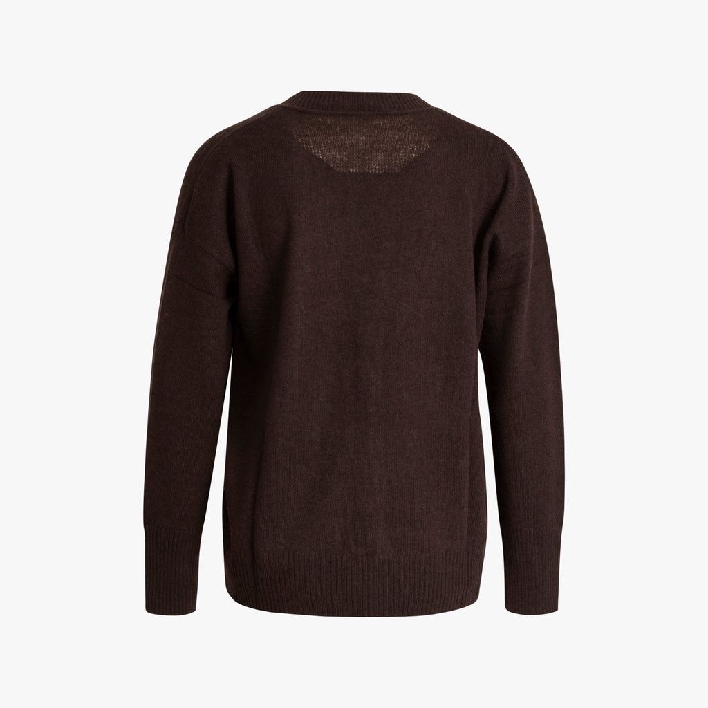 Cardigan Cashmere | dunkelbraun